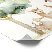 Little Boerderij Nursery Animals Baby shower Sign Poster (Hoek)