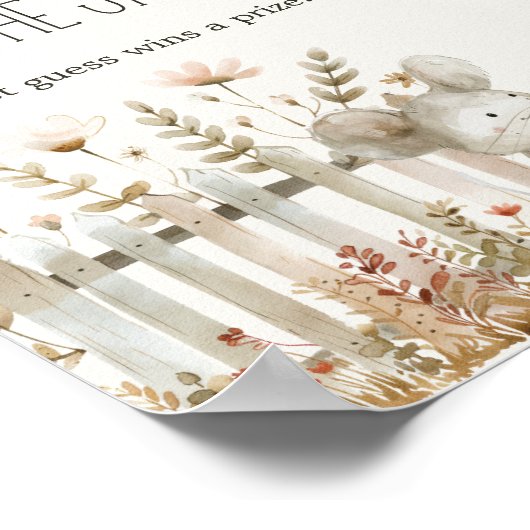 Little Boerderij Nursery Baby shower Guess Spelbor Poster (Hoek)