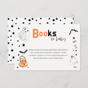 Little boo Baby shower Books Request card Kaart