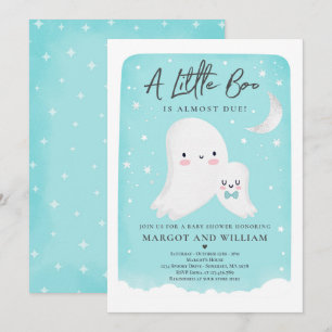 Little Boo Baby shower Halloween Ghost Baby shower Kaart