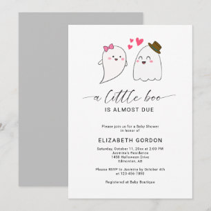 Little Boo Baby shower Halloween Ghost Herfst Kaart