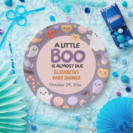 Little Boo baby shower Halloween Papieren Bordje (Feest)