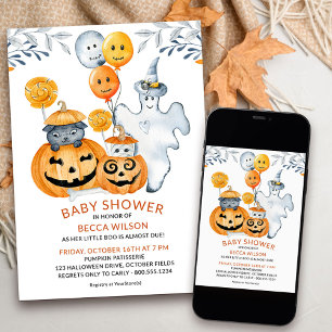 Little Boo bijna wegens Cute Halloween Baby shower Kaart