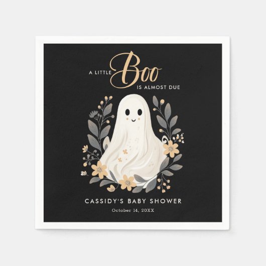 Little Boo Boho Ghost Halloween Baby shower Servet (Voorkant)