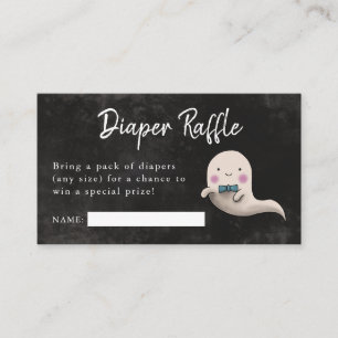 Little Boo Boy Baby shower Luier Raffle Ticket Informatiekaartje