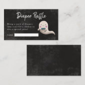 Little Boo Boy Baby shower Luier Raffle Ticket Informatiekaartje (Voorkant / Achterkant)