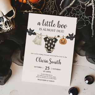 Little Boo Clothesline Baby shower Kaart