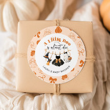 Little Boo Clothesline Bow Sinaasappel Baby shower