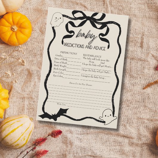 Little Boo Coquette Baby Prediction Carte de jeu