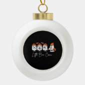Little Boo Crew Minimal Clean Design Keramische Bal Ornament (Voorkant)