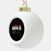 Little Boo Crew Minimal Clean Design Keramische Bal Ornament (Rechts)