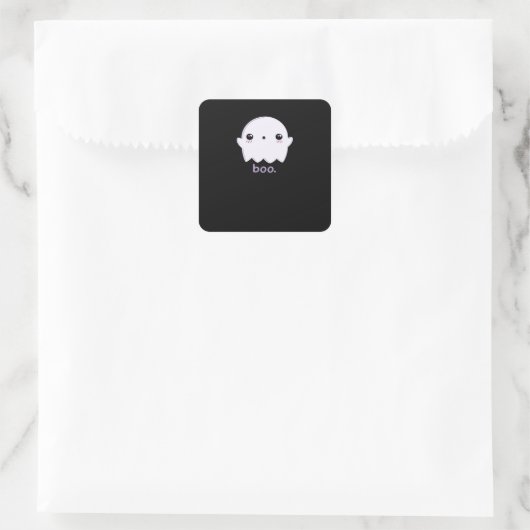 Little Boo Cute Halloween Vierkante Sticker (Tas)