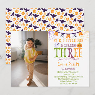 Little Boo draait drie boeken derde verjaardag fot Kaart