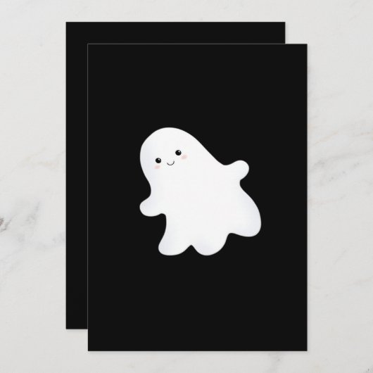 Little Boo Esthetische Koel Feestdagenkaart (Voorkant / Achterkant)