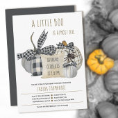 Little Boo Farmhouse Pillow Halloween Baby shower Kaart