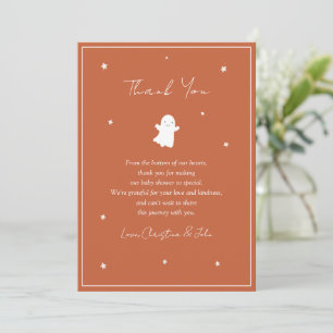 Little Boo Genderneutraal Baby shower Bedankkaart