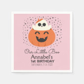 Little Boo Ghost Halloween Meisjes Verjaardag Servet (Voorkant)