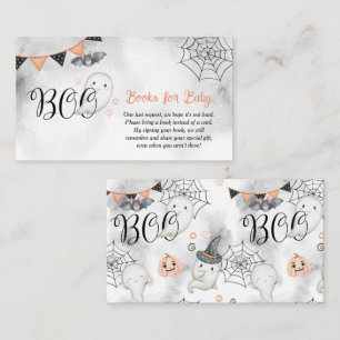 Little Boo Ghost Herfst Baby shower Boeken voor Ba Informatiekaartje