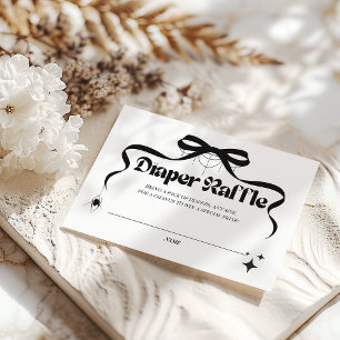 Little Boo Gothic Halloween Baby shower Luier Informatiekaartje