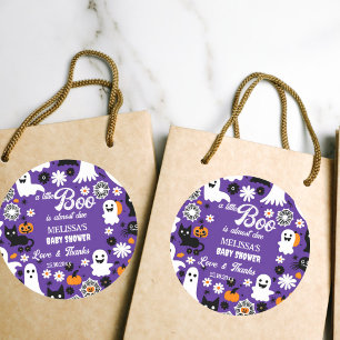 Little boo Halloween baby shower dank je wel gunst Ronde Sticker