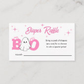 Little Boo Halloween Baby shower Diaper Raffle Informatiekaartje (Voorkant)