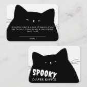 Little Boo Halloween Baby shower Diaper Raffle Informatiekaartje (Voorkant / Achterkant)