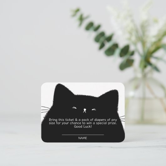 Little Boo Halloween Baby shower Diaper Raffle Informatiekaartje (Staand voorkant)