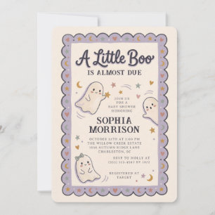 Little Boo Halloween Baby Shower Kaart