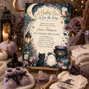 Little Boo Halloween Baby Shower Kaart