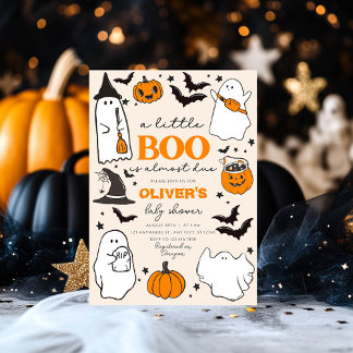 Little Boo  Halloween Baby shower Uitnodigen Kaart