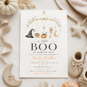 Little Boo Halloween Baby Shower Uitnodiging