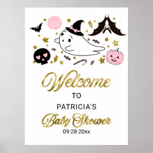 Little Boo Halloween Baby Shower Welkom Bord  Poster