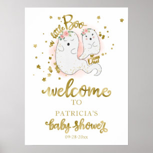 Little Boo Halloween Baby Shower Welkom Bord Poster