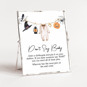 Little Boo Halloween Baby shower Zeg geen Baby Poster