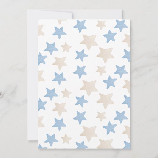 Little Boo Halloween Blue Boy Baby shower Kaart (Achterkant)