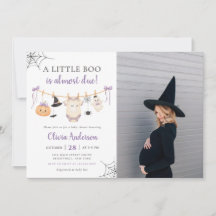 Little Boo Halloween Clothesline Baby Shower Photo
