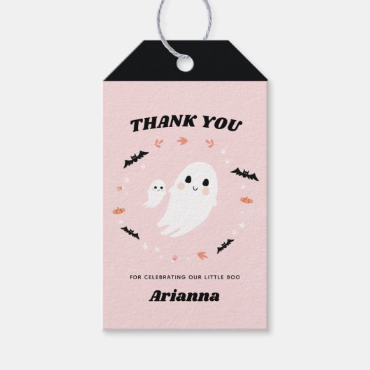 Little Boo Halloween Dank je label Cadeaulabel (Voorkant)