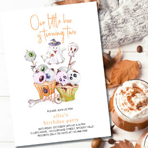 Little Boo Halloween-feestmaal 2e verjaardag Kaart