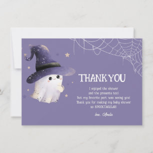Little Boo Halloween Ghost baby shower Bedankkaart