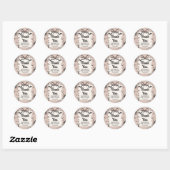 Little Boo Halloween Gothic Baby shower Ronde Sticker (Vel)