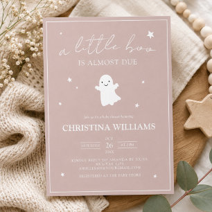 Little Boo Halloween Meisje Baby Shower Uitnodigin Kaart