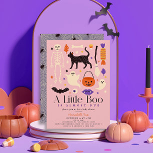 Little Boo Halloween Motieven Roze Meisje Baby sho Kaart