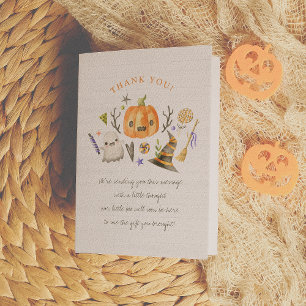 Little Boo Halloween Pumpkin bedankkaart