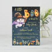 Little boo Halloween schattig baby spook baby show Kaart (Staand voorkant)
