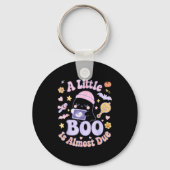 Little Boo Is Almost Due Fun Halloween Cute Pregna Sleutelhanger (Voorkant)