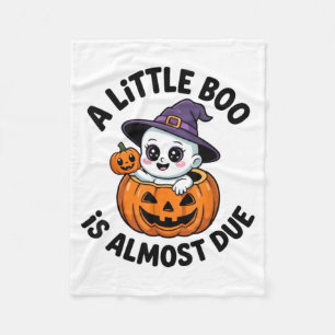 Little Boo Is Almost Due Schattige Halloween Zwang Fleece Deken