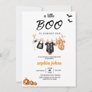 Little Boo is Almost Halloween Baby Shower stoffen Kaart