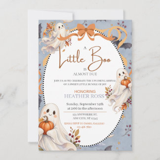 Little Boo Is Due Baby Shower Uitnodiging