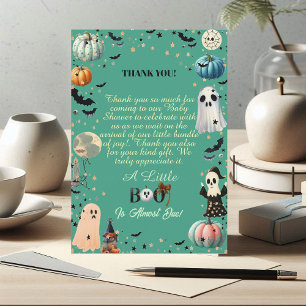 Little BOO is het gevolg van Ghost Pumpkin Spooky Bedankkaart