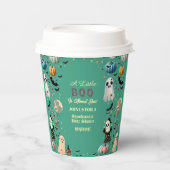 Little BOO is het gevolg van Ghost Pumpkin Spooky Papieren Bekers (Voorkant)